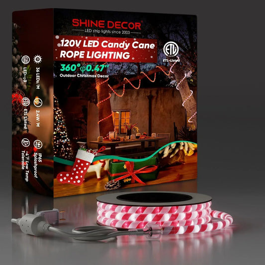 120V LED Rope Light Shine Decor Rope Light Collection tagged "Light"