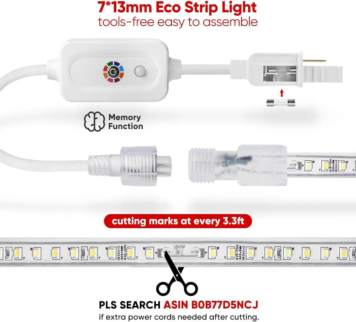 110V CCT Tunable White Strip Remote Control 2800K/4500K/6000K Changeable White - Shine Decor