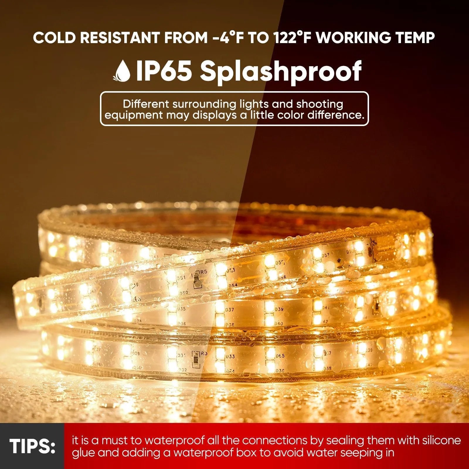 110V Super Bright Double Row LED Strip-Plus Strip Warm White 510Lumens - Shine Decor