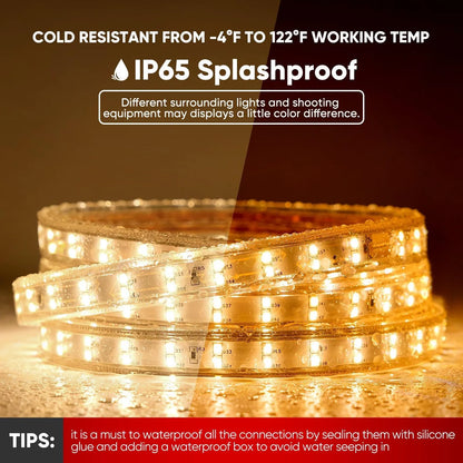 110V Super Bright Double Row LED Strip-Plus Strip Warm White 510Lumens - Shine Decor