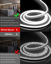 Load image into Gallery viewer, 110V Super Bright Lum LED Neon Rope Light 6300K Cool White 226Lumens - Shine Decor
