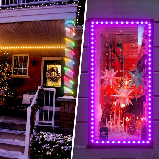 120V Twinkle RGB LED Rope Light Remote Control Dynamic Color Modes - Shine Decor