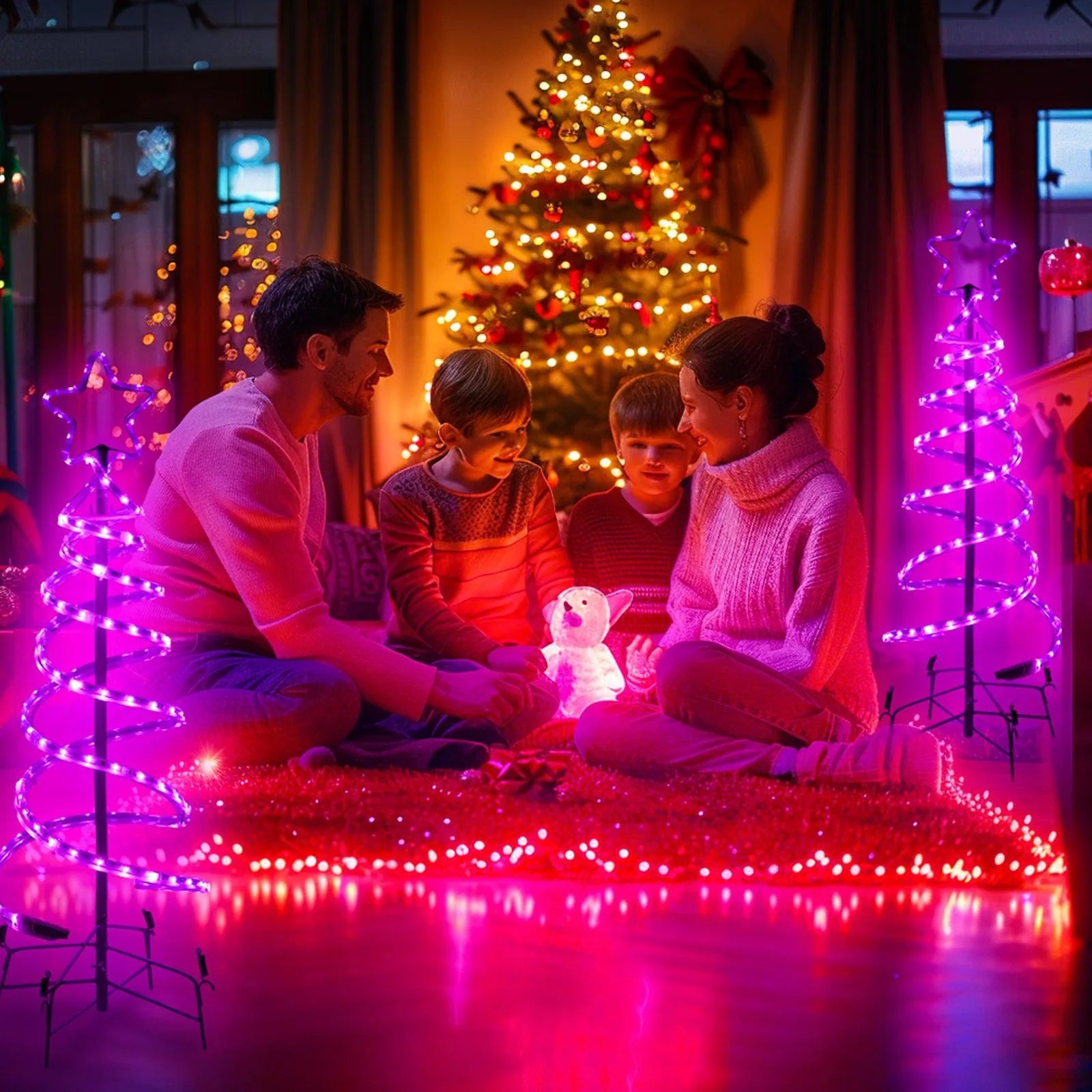 24V Spiral Tree Light Christmas Tree Light RGB Chasing Light