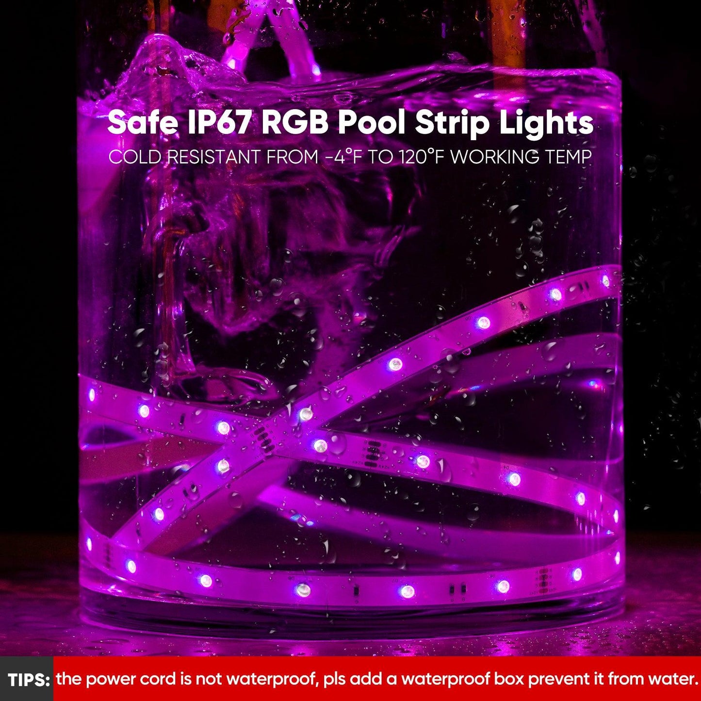 24V Smart Solid Silicone RGB Led Strip Light IP67 Super Waterproof Pool Strip Lighting - Shine Decor
