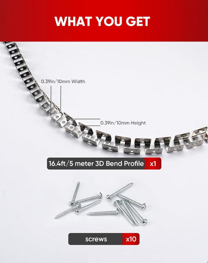 3D Neon Bend Flexibles Profil 16,4 Fuß/5 Meter Aluminiumkanal für 3D LED Neon Seillicht 