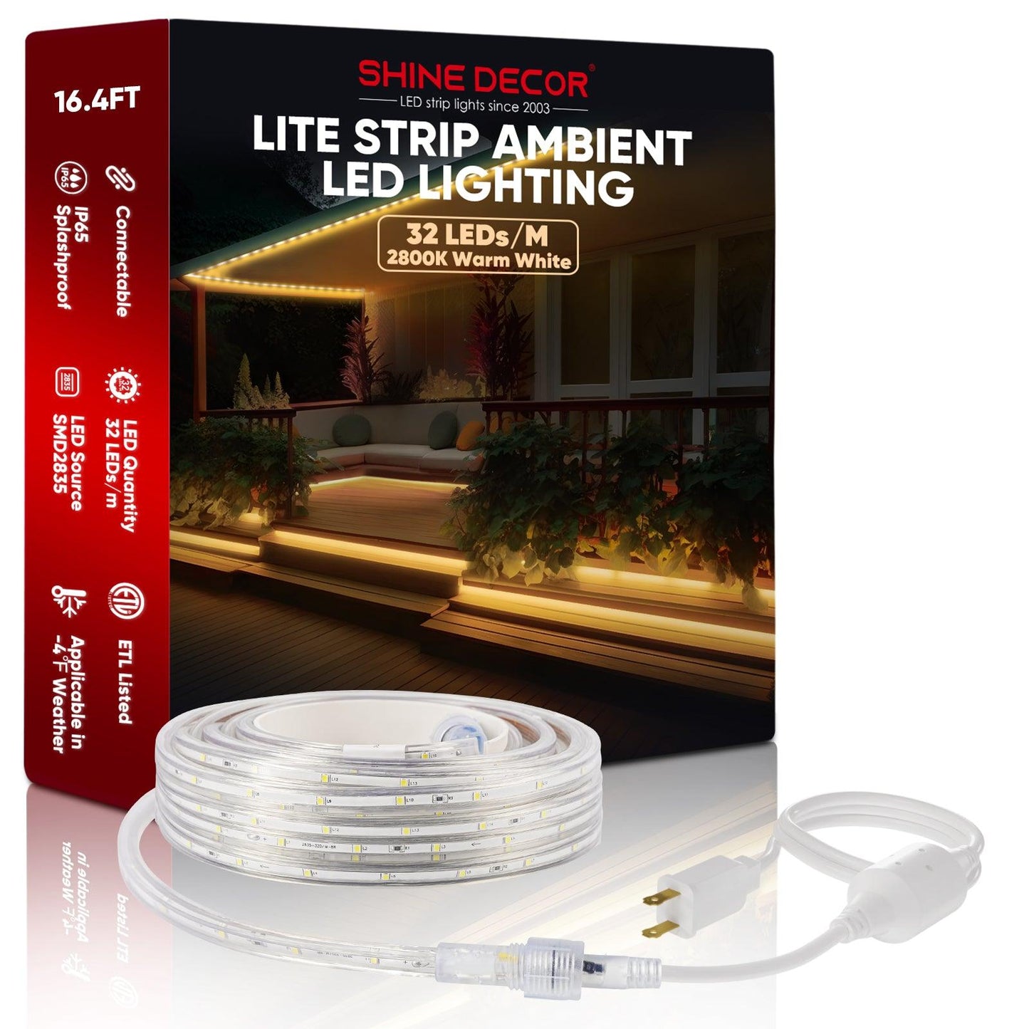 5FT Dimmer Kit For 120V Male To Female Connector Led Strip Neon Light - Shine Decor