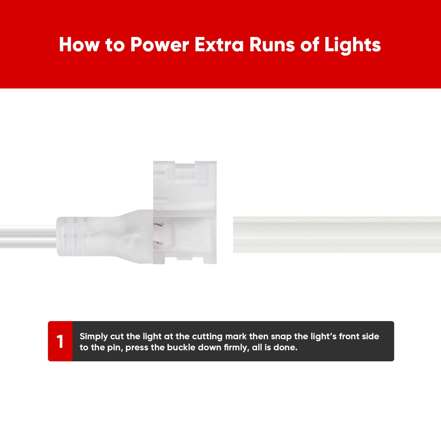 Extra Power Cord Pack 6FT for 120V Flexible COB LED Neon Rope Light 10x4.5mm