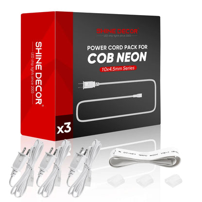 Extra Power Cord Pack 6FT for COB Neon/COB Strip