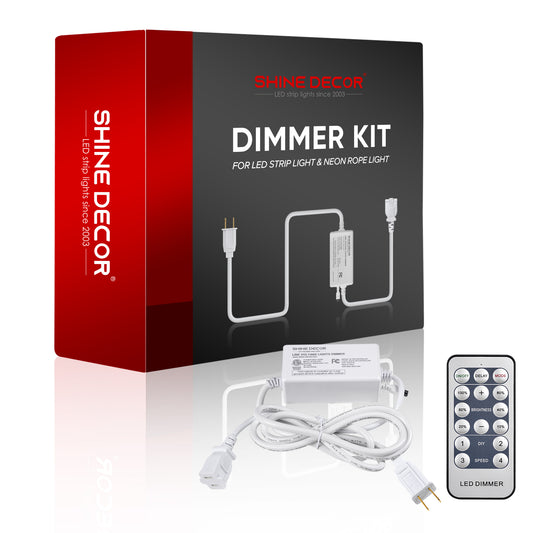 Dimmer Controller Pack with Remote for All LED Strip Lights & LED Neon Rope Lights