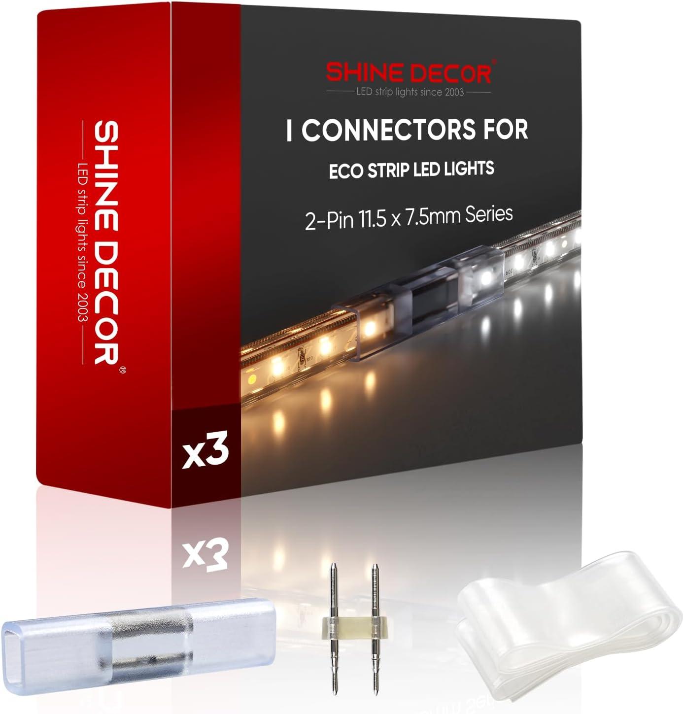 Connector Kit for 110V 11.5x7.5mm ECO LED Strip Lights - Shine Decor