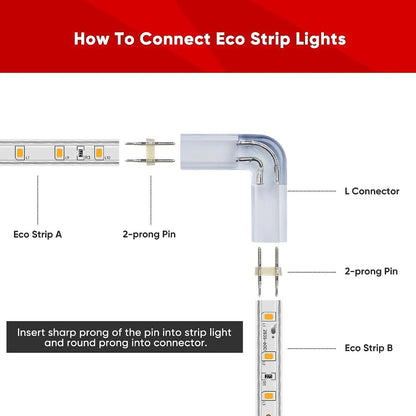 Connector Kit for 110V 11.5x7.5mm ECO LED Strip Lights - Shine Decor