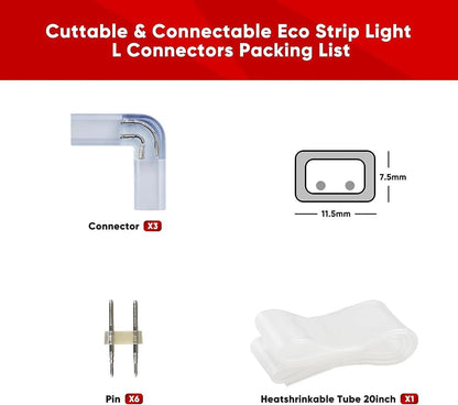 Connector Kit for 110V 11.5x7.5mm ECO LED Strip Lights - Shine Decor