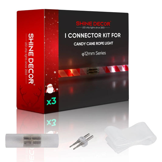 Connector Pack For 110V Candy Cane LED Rope Light - Shine Decor