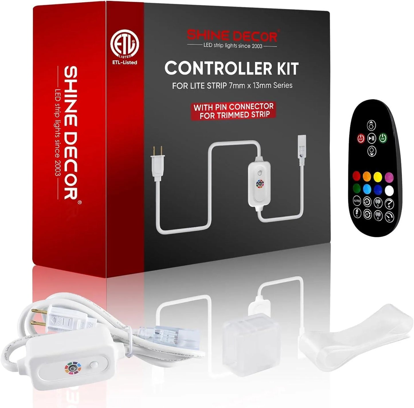 Controller Kit for 110V 7x13mm RGB LED Lite Strip Lights - Shine Decor