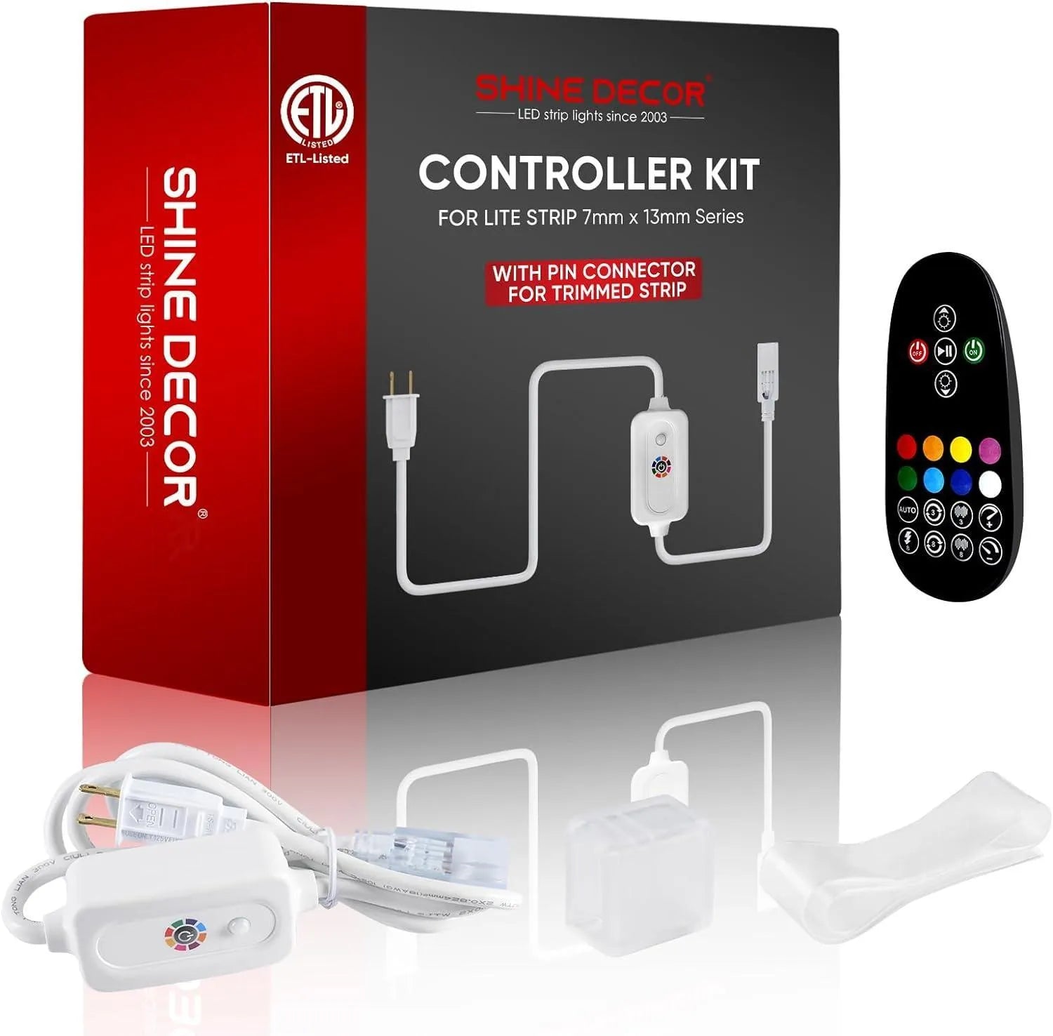Controller Kit for 110V 7x13mm RGB LED Lite Strip Lights - Shine Decor