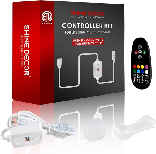 Controller Kit for 110V 7x13mm RGB LED Lite Strip Lights - Shine Decor