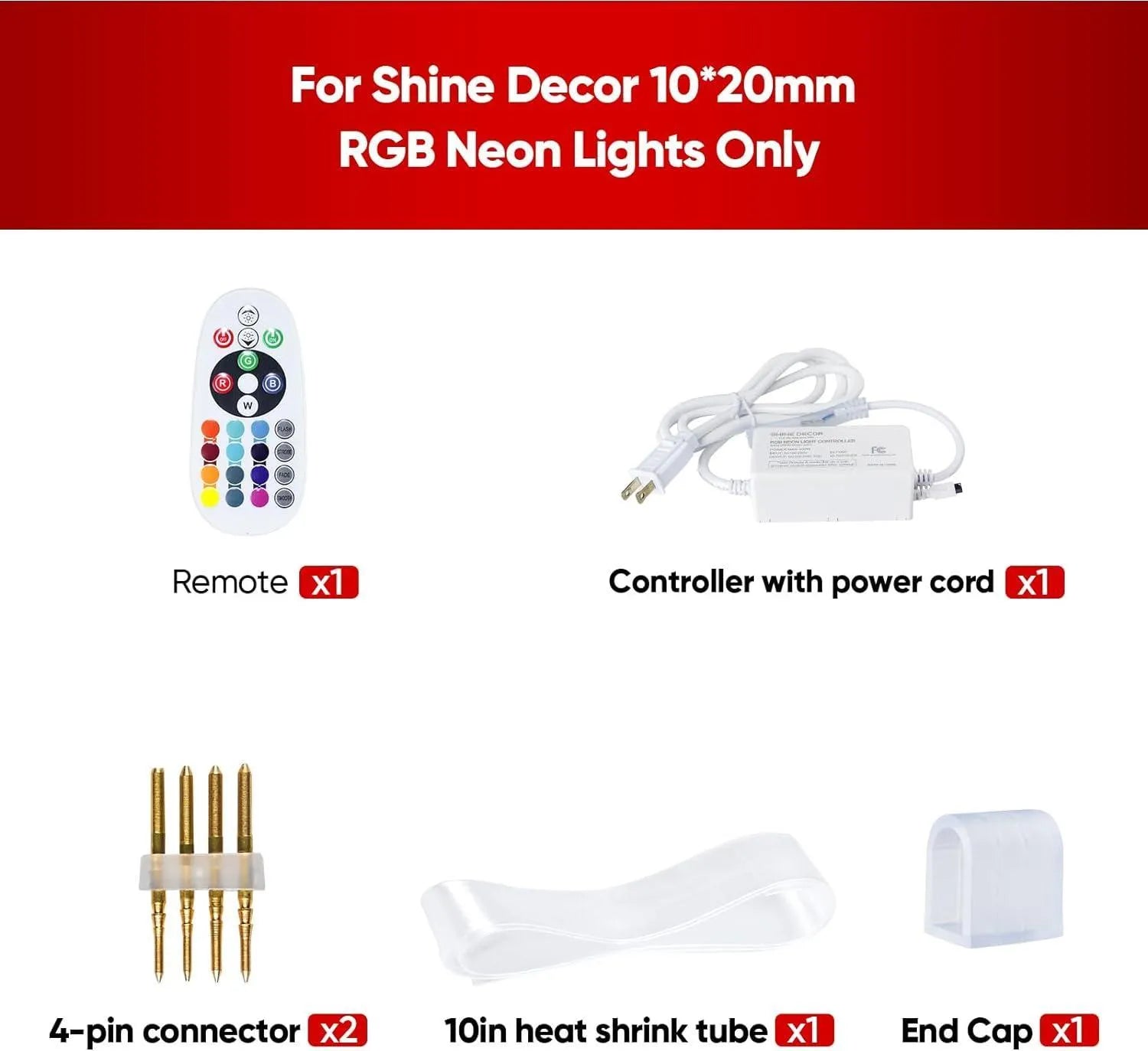 Controller Pack for 110V 10x20mm RGB Neon Light-Eco RGB Neon - Shine Decor