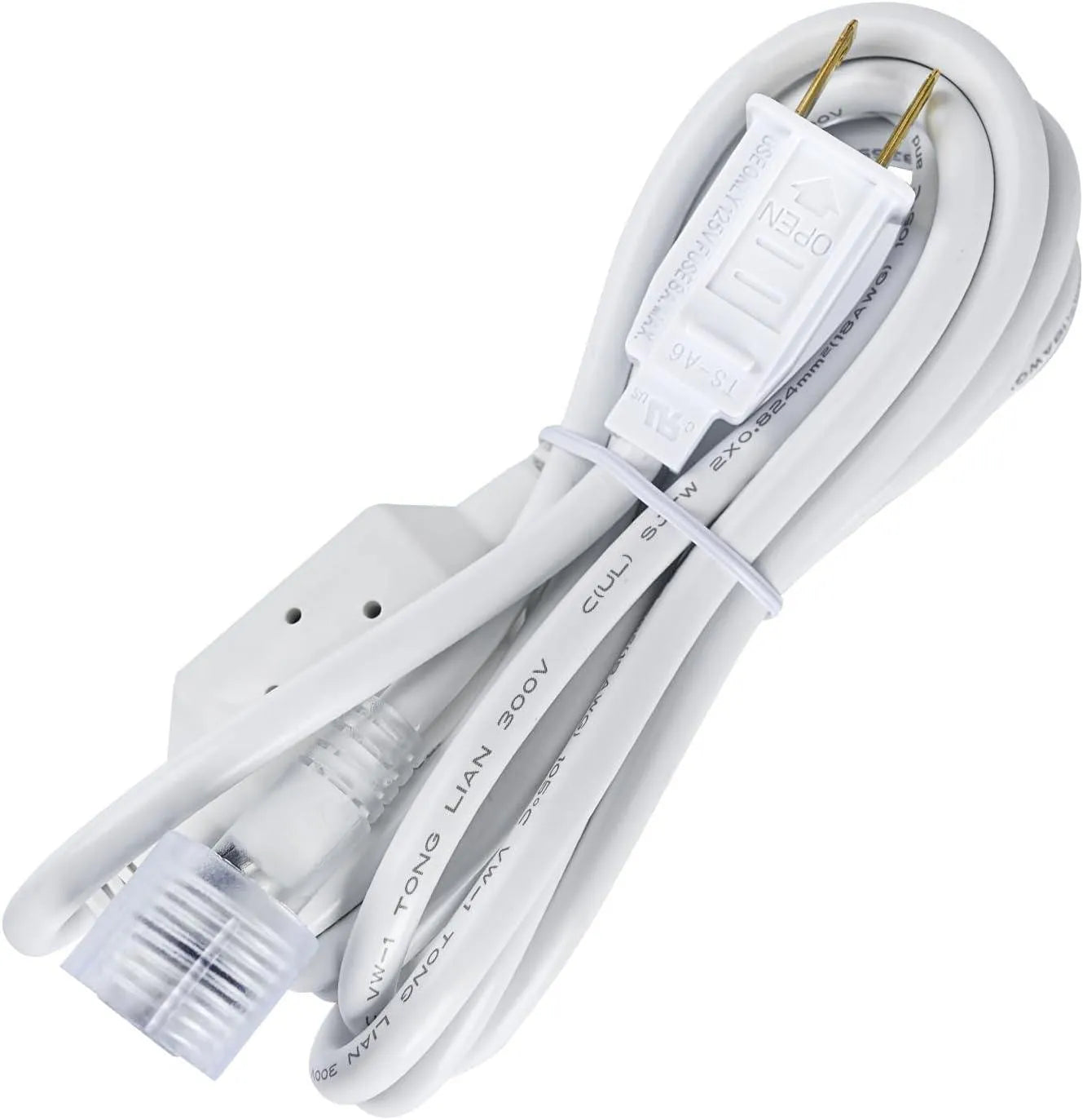 Male-to-Female Power Cord 10FT Extended Power Wire for LED Neon Rope Lights LED Strip Lights - Shine Decor