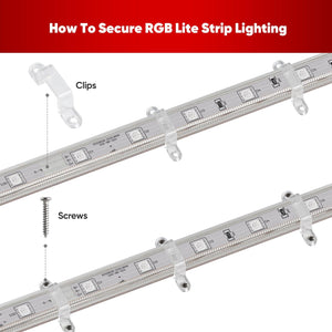 Mounting Pack for 110V 7x13mm RGB LED Lite Strip Lights - Shine Decor