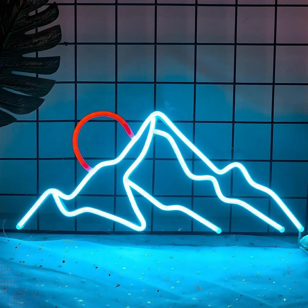 Sunset Sunrise Neon Sign Mountain Neon Sign - Shine Decor