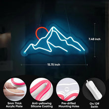 Load image into Gallery viewer, Sunset Sunrise Neon Sign Mountain Neon Sign - Shine Decor
