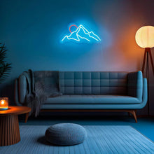 Load image into Gallery viewer, Sunset Sunrise Neon Sign Mountain Neon Sign - Shine Decor
