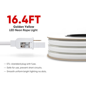 110V Medium-Priced LED Neon Light-Eco Gold Yellow Neon Light - Shine Decor