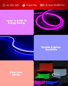 110V Medium-Priced RGB Neon Rope Light-Eco Neon RGB - Shine Decor