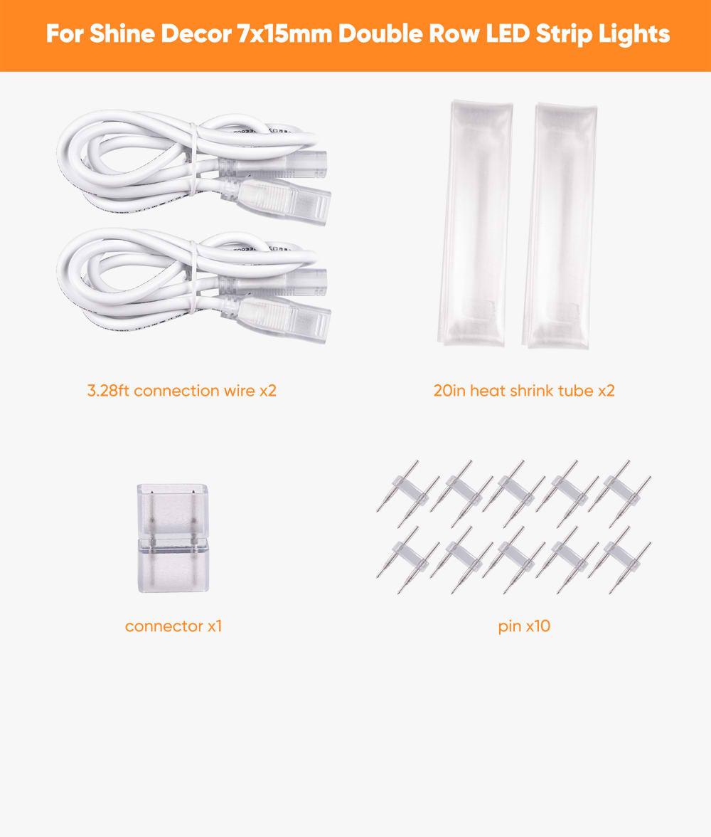Connector Kit for 110V LED Strip Light-6x10mm Proselect strip - Shine Decor