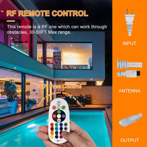RF Controller with Remote for 110V 12.5x23mm-ProSelct NeonPlus RGB - Shine Decor